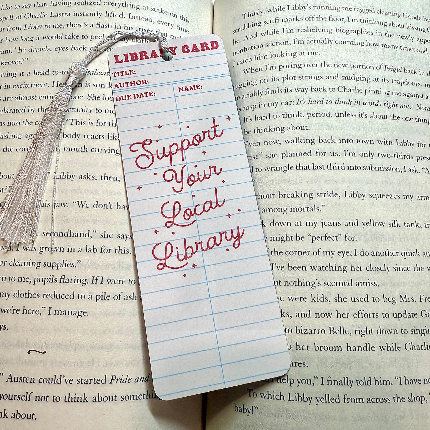 Support Your Local Library Metal Bookmark