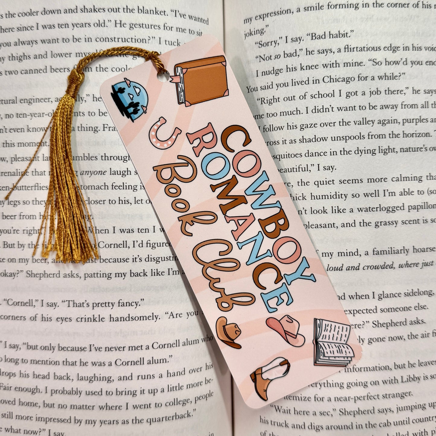 Cowboy Romance Metal Bookmark