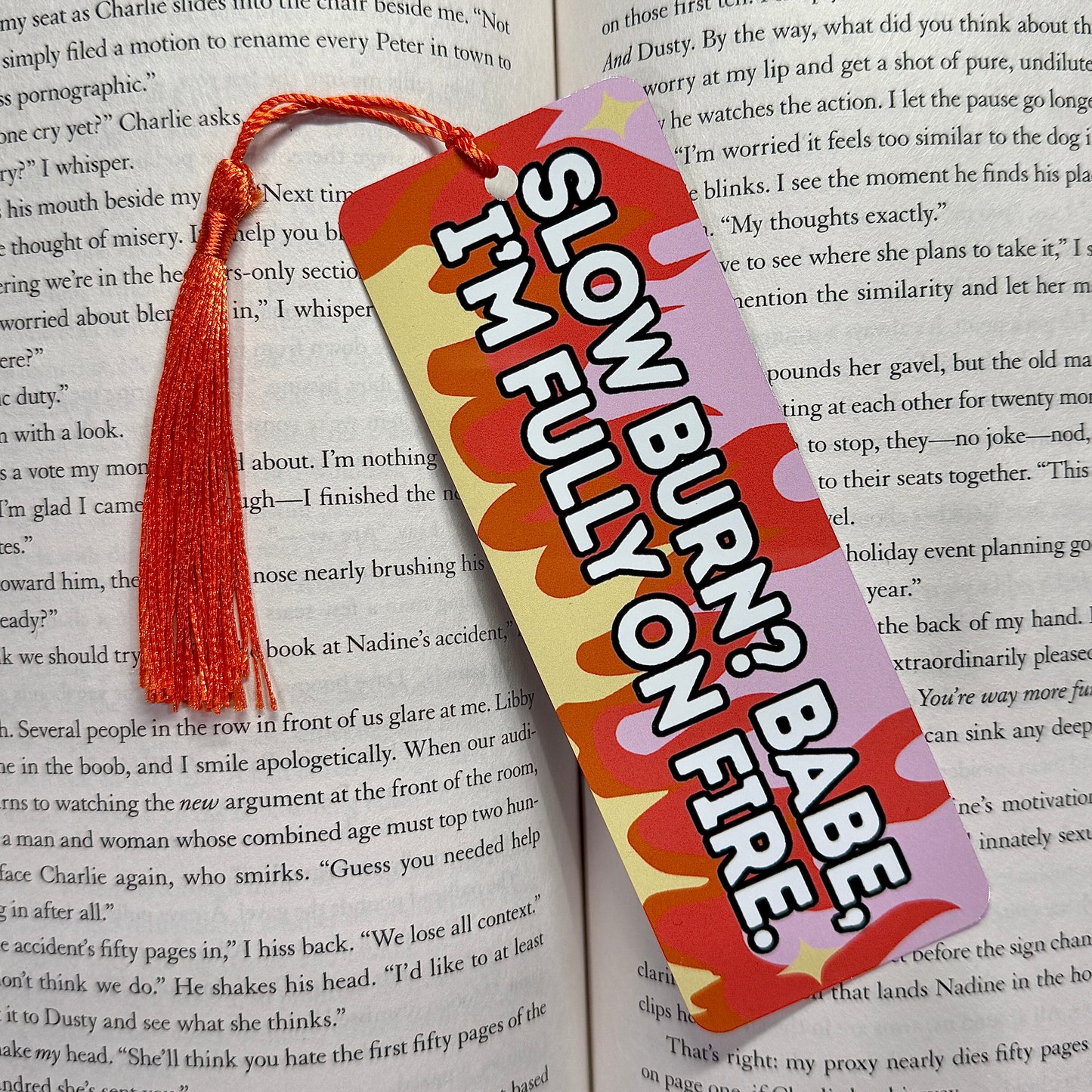 Fully on Fire Metal Bookmark