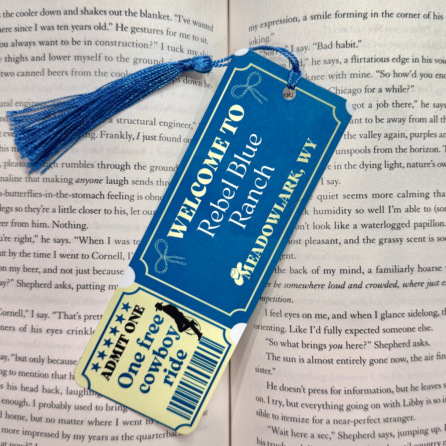 Rebel Blue Ranch Metal Bookmark