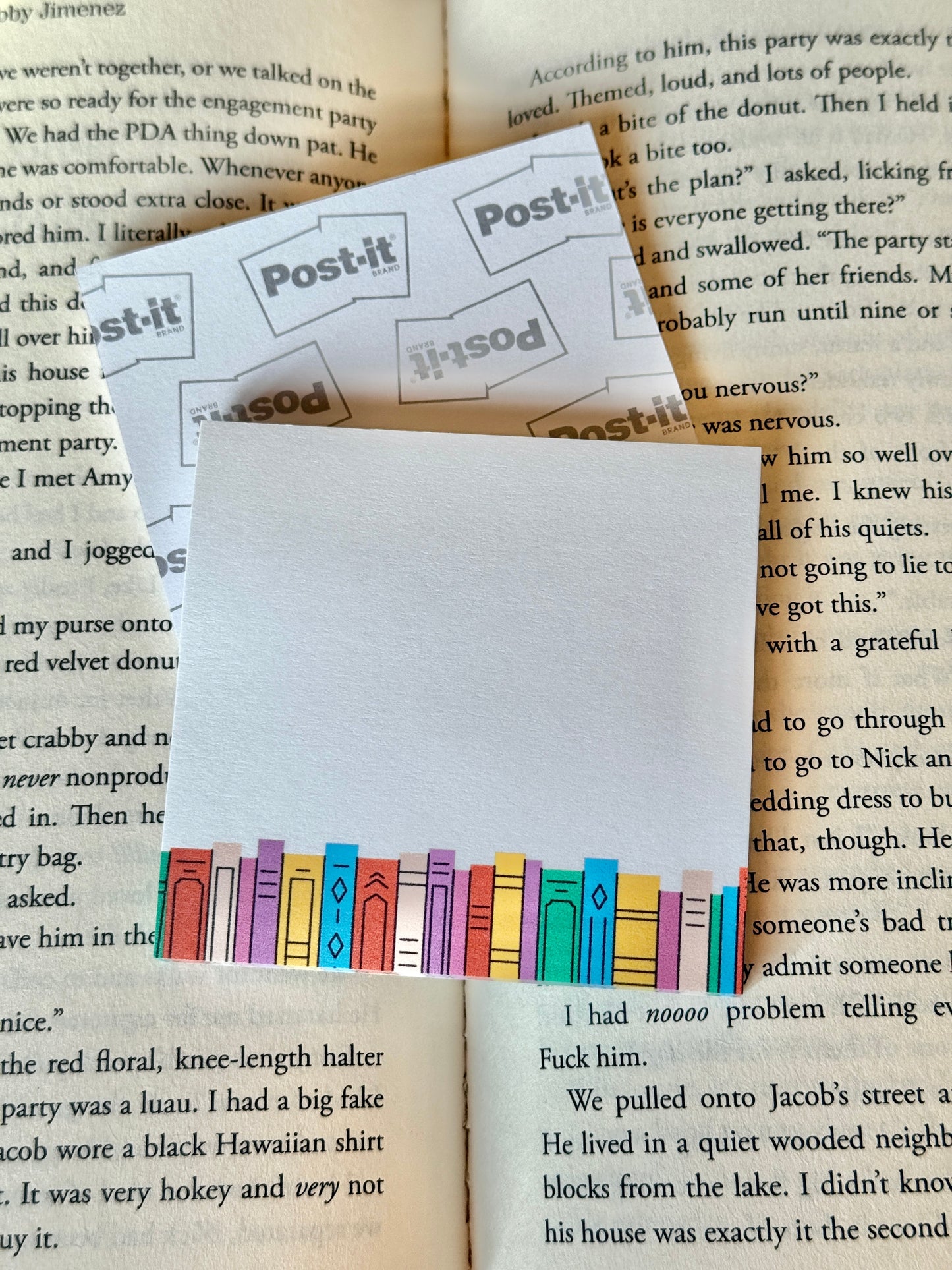 Rainbow Bookstack Post-It Note