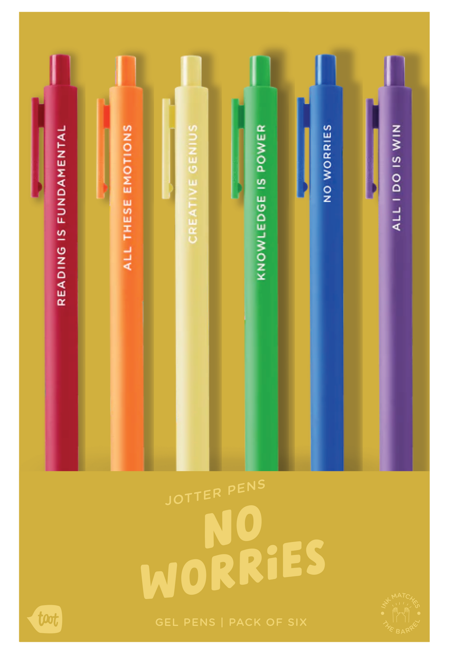 No Worries 6 Pen Pack