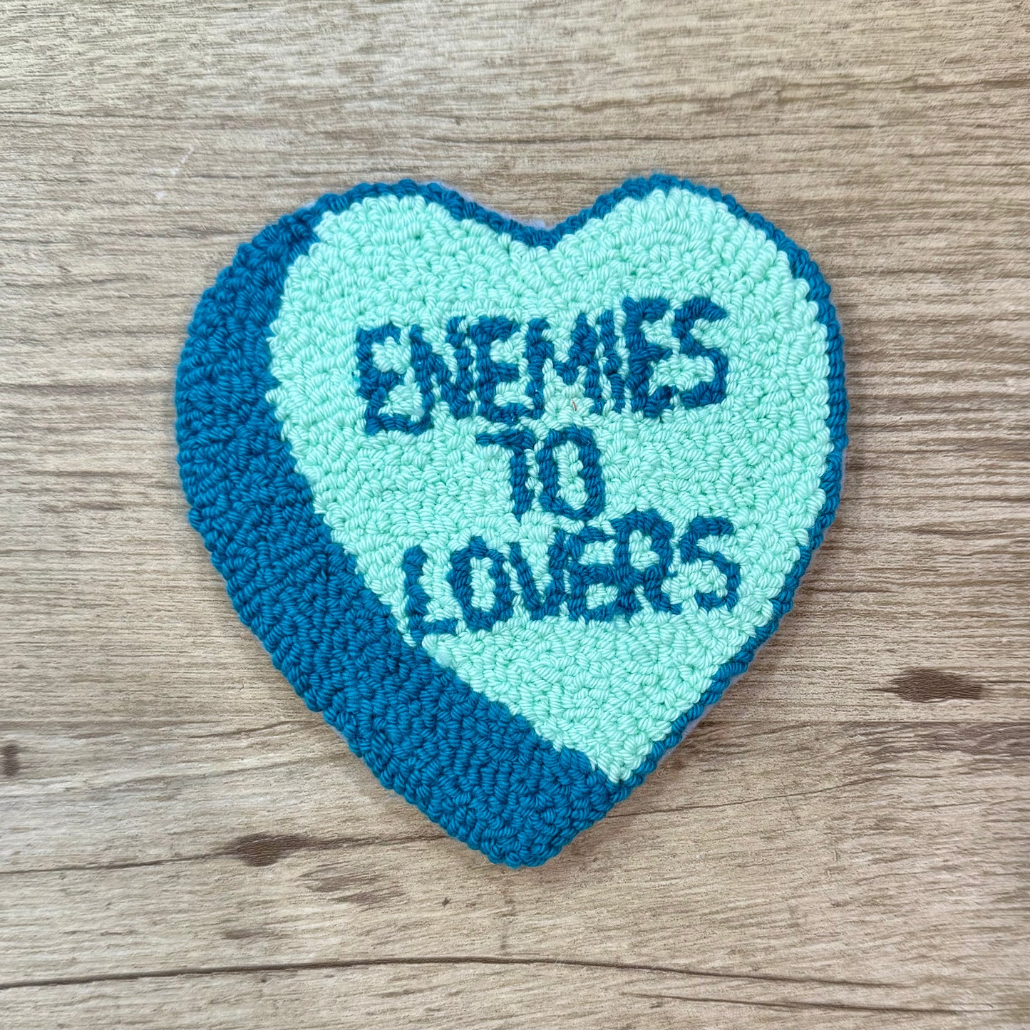 Enemies to Lovers Mug Rug Coaster