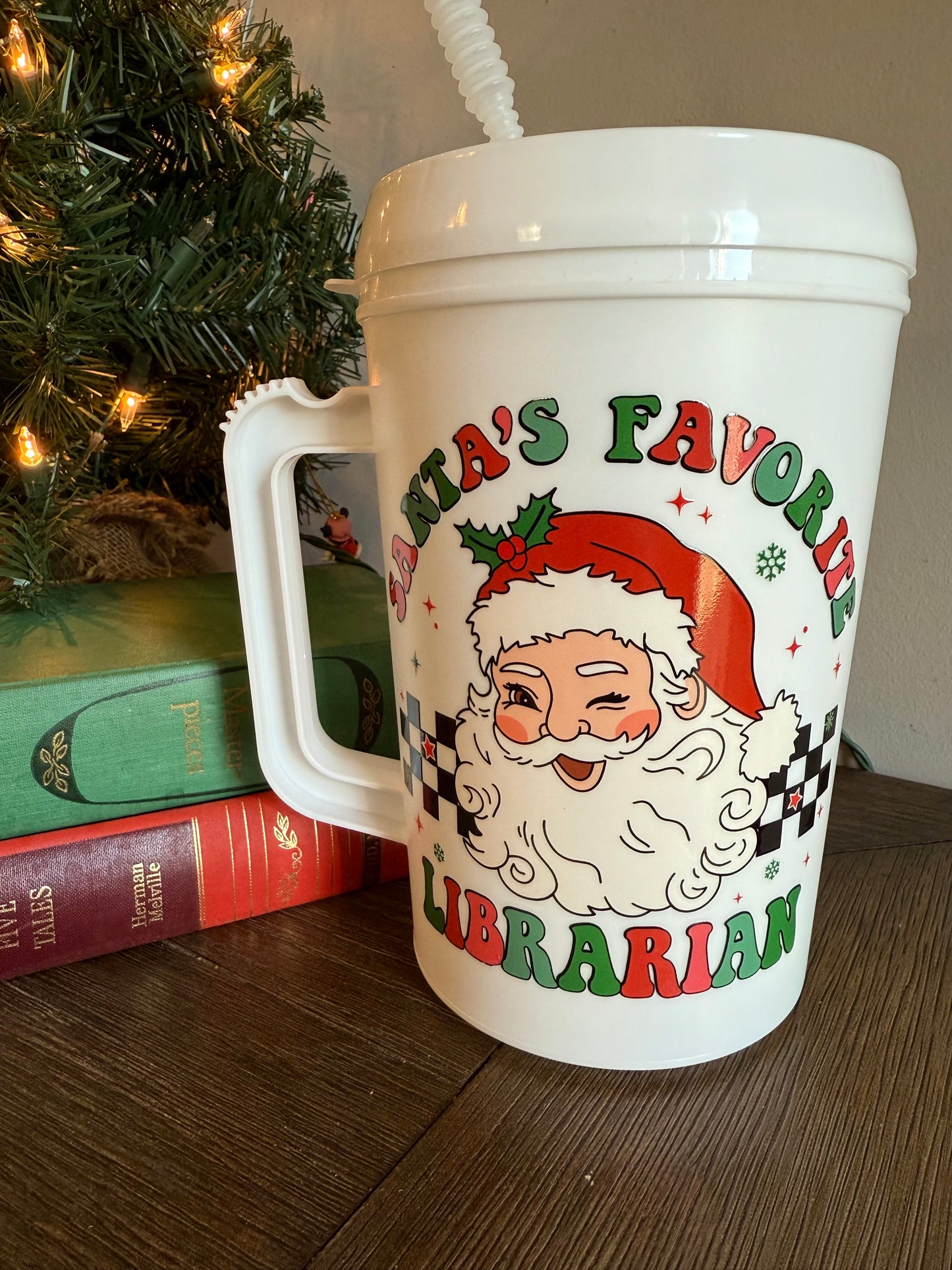 Santa’s Favorite Librarian 34oz Mega Mug