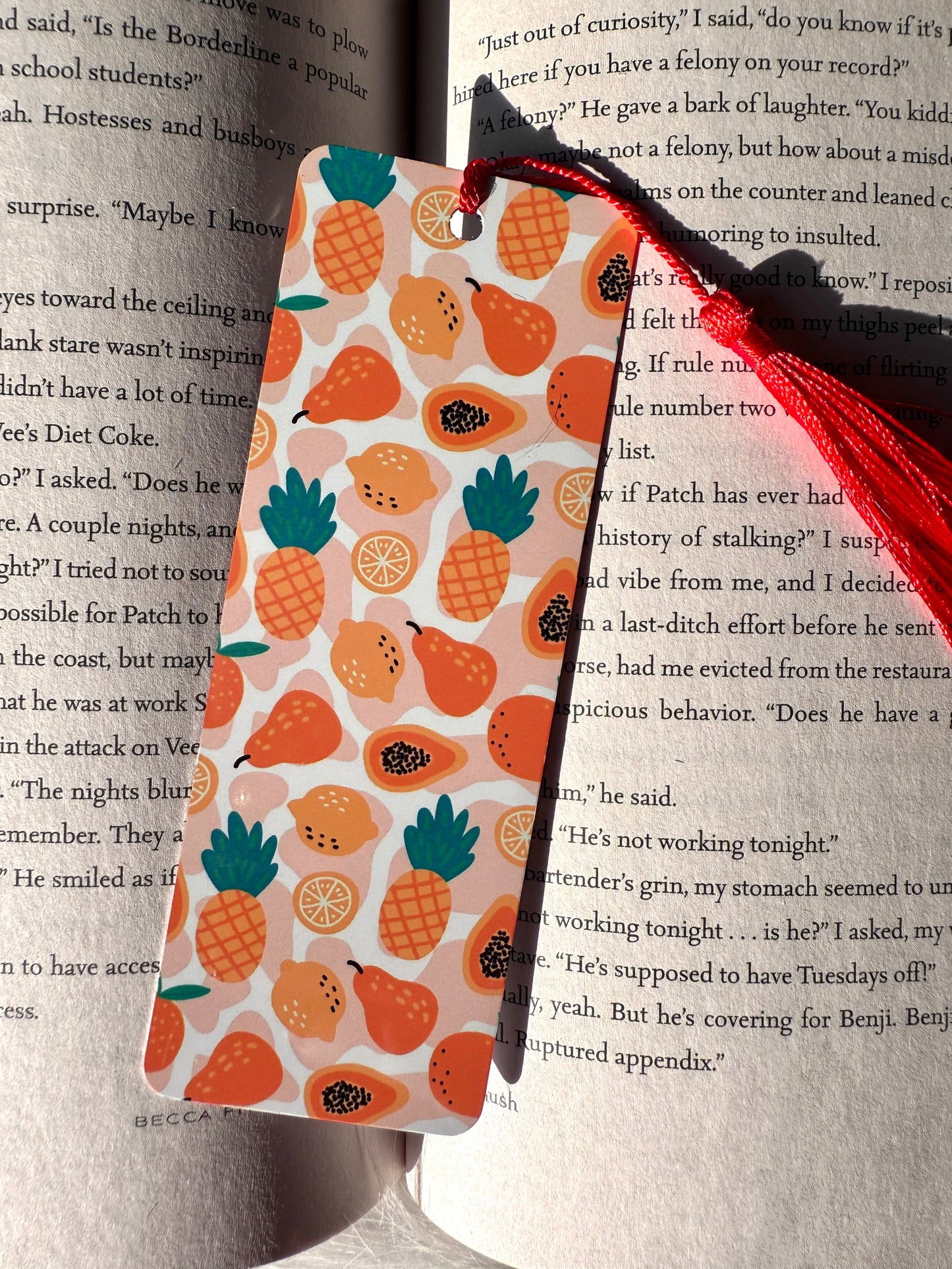 Citrus Fruit Metal Bookmark