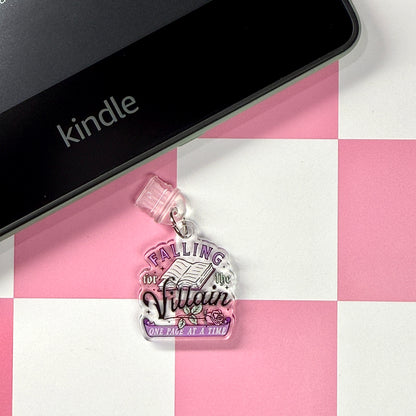 One Page at a Time Dust Plug Charm