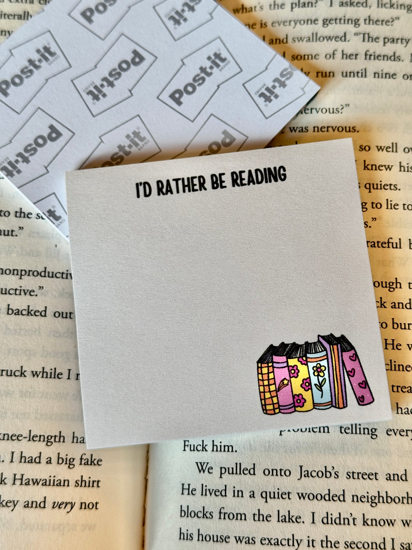 I’d Rather Be Reading Post-It Note