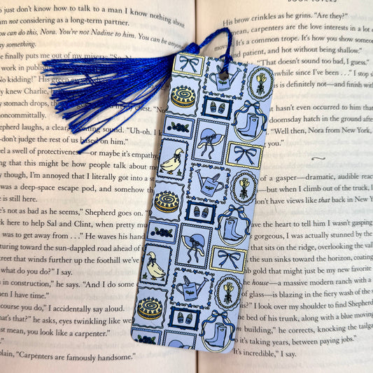 Blue Goose Metal Bookmark