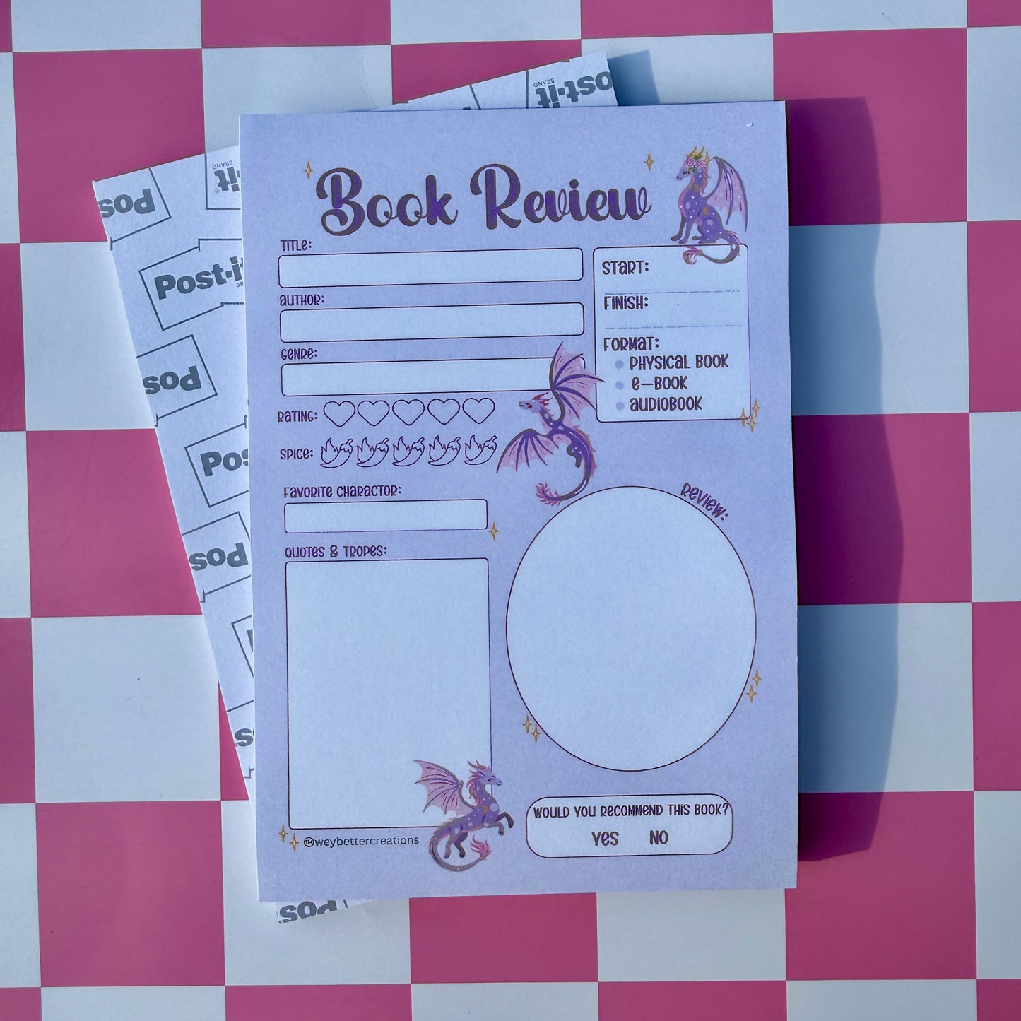 Dragon Book Review Post-It Note