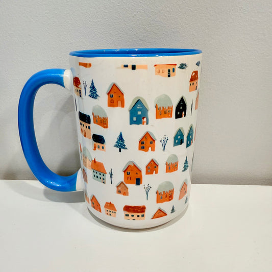 Snowy Town Ceramic Mug