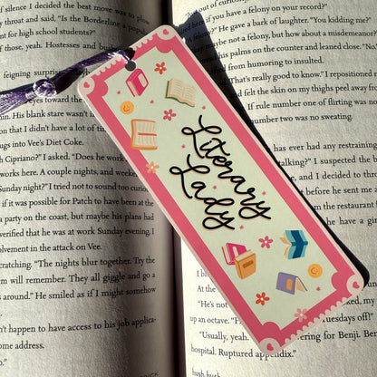 Literary Lady Metal Bookmark