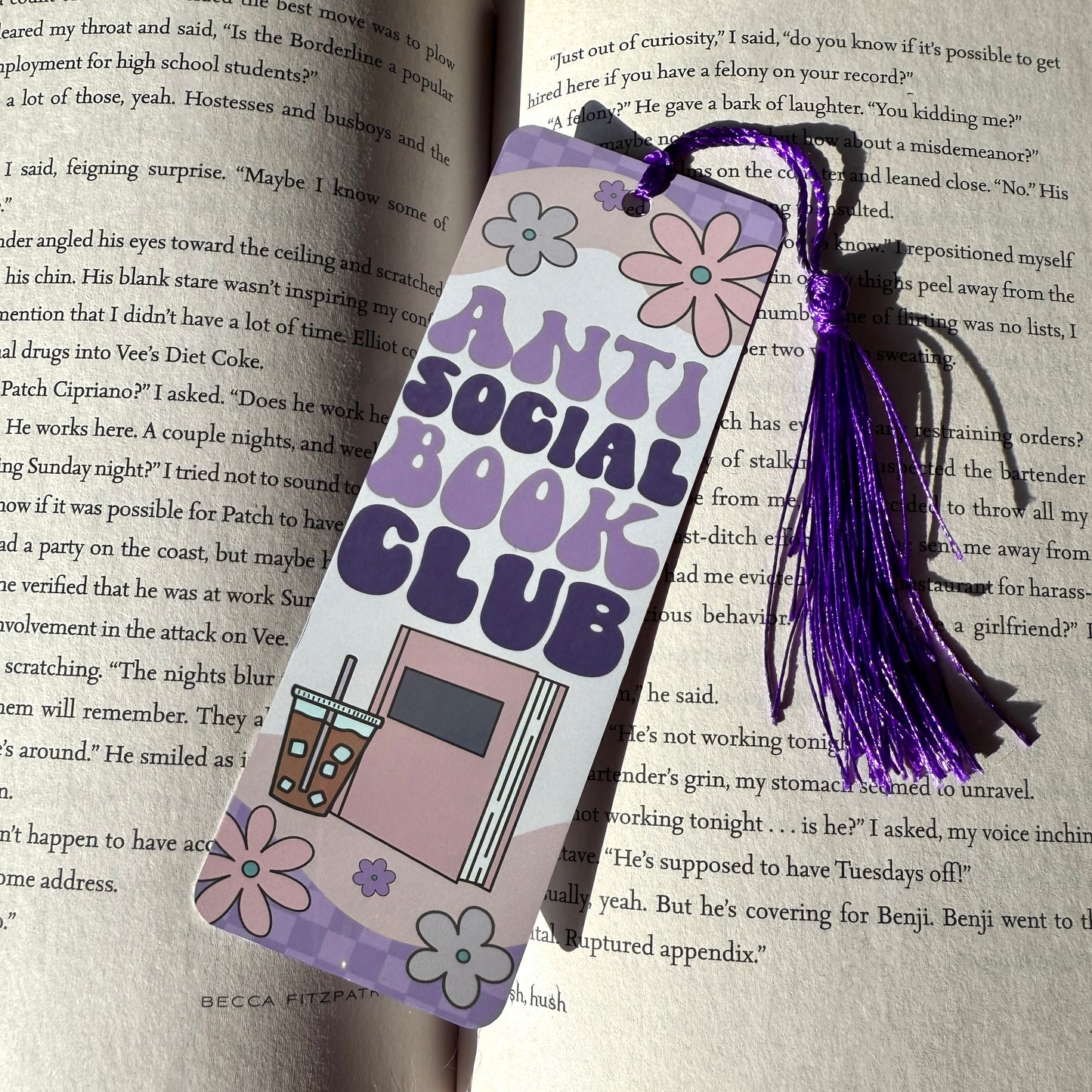 Anti Social Book Club Metal Bookmark