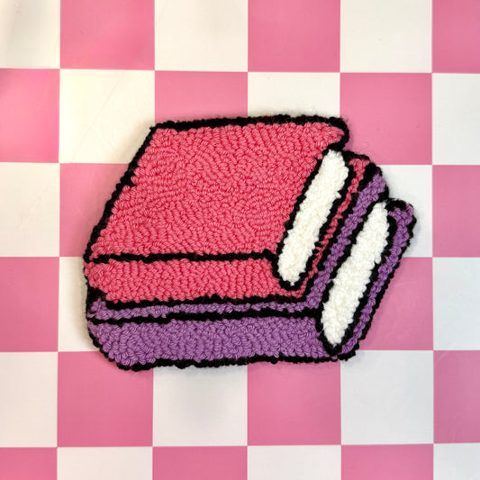 Book Stack Mug Rug
