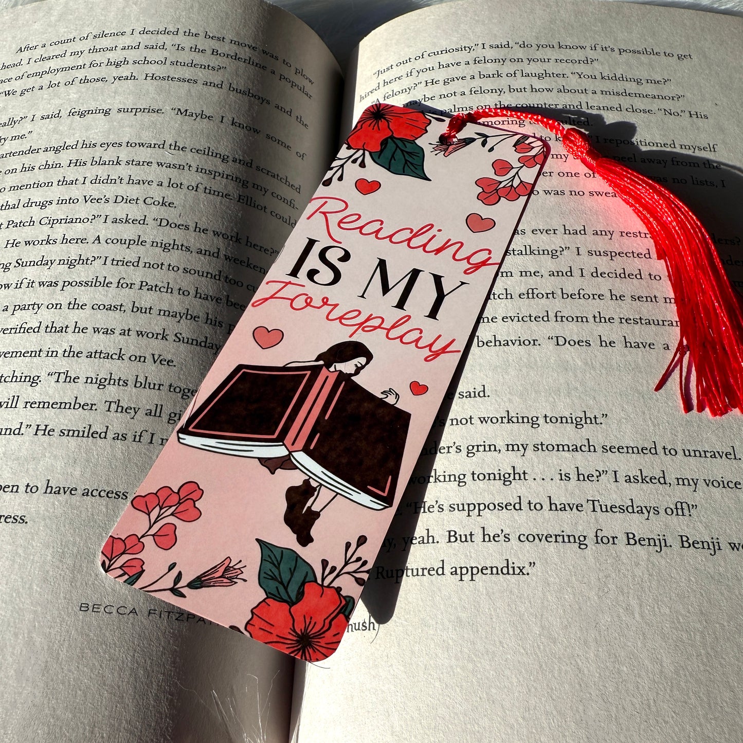 Reading is Foreplay Metal Bookmark