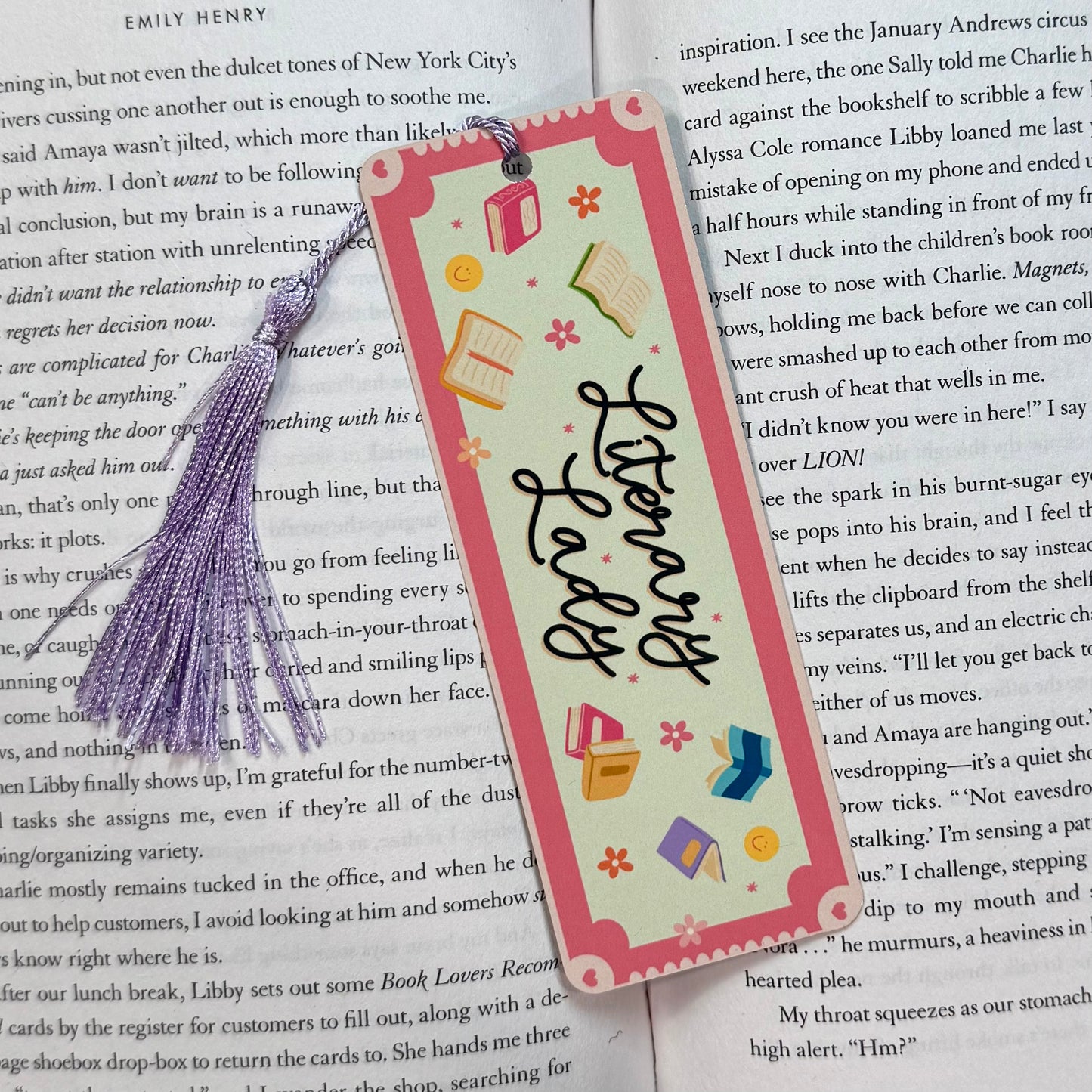 Literary Lady Metal Bookmark