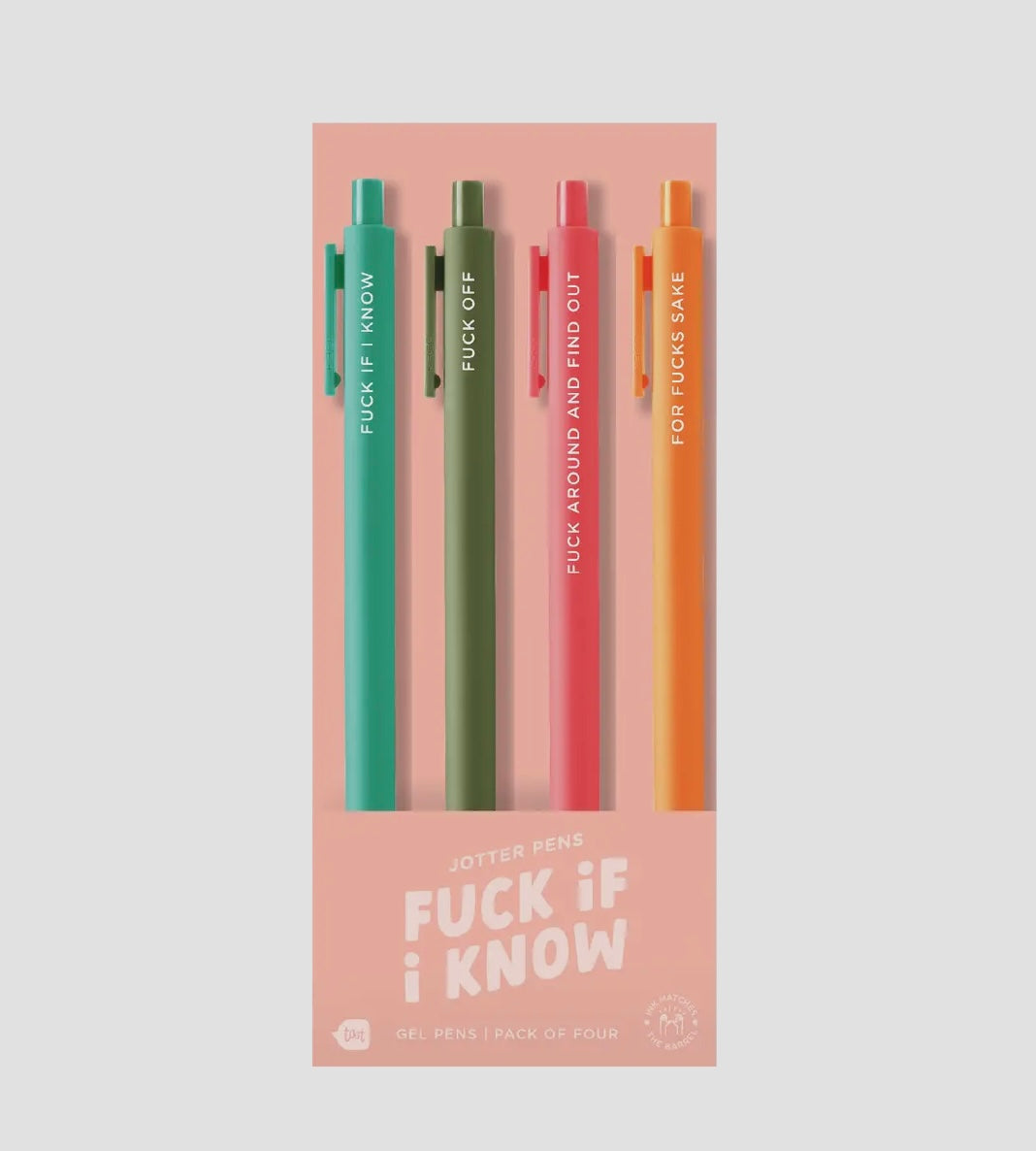 F if I Know Jotter Pen (4 Pack)