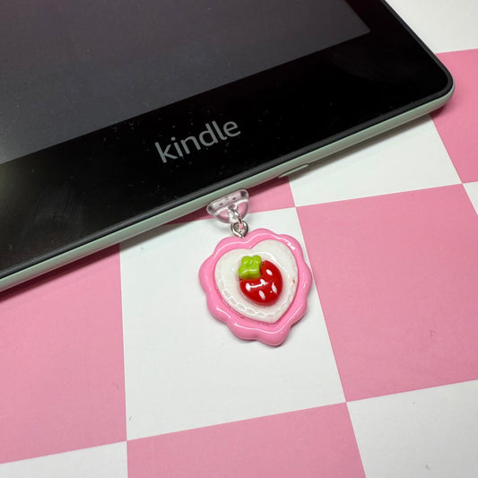 Strawberry Heart Dust Plug Charm