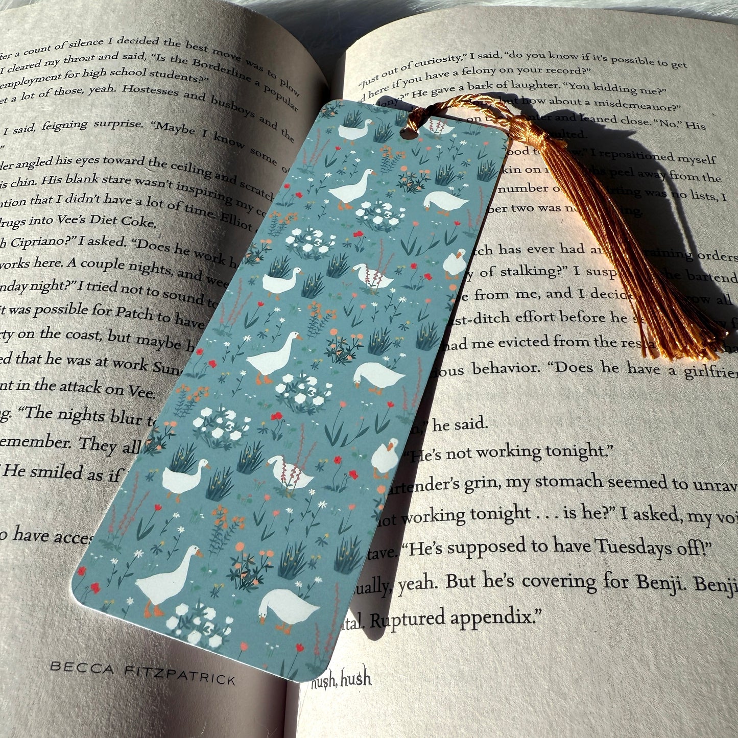 Cottage Goose Metal Bookmark