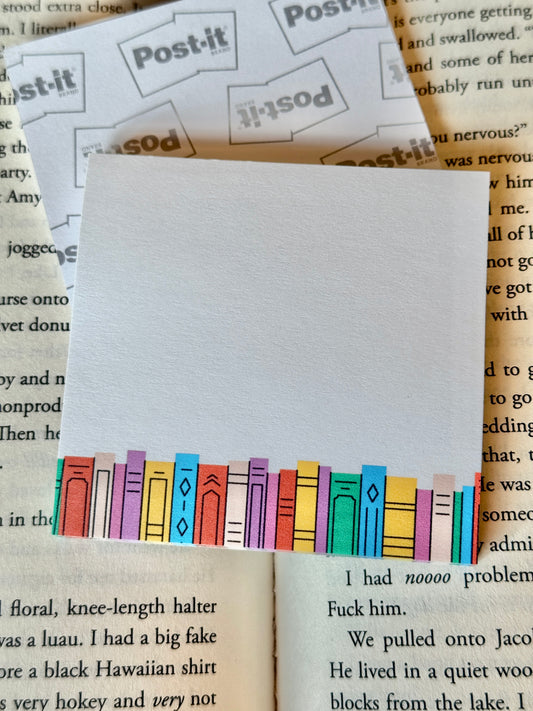 Rainbow Bookstack Post-It Note