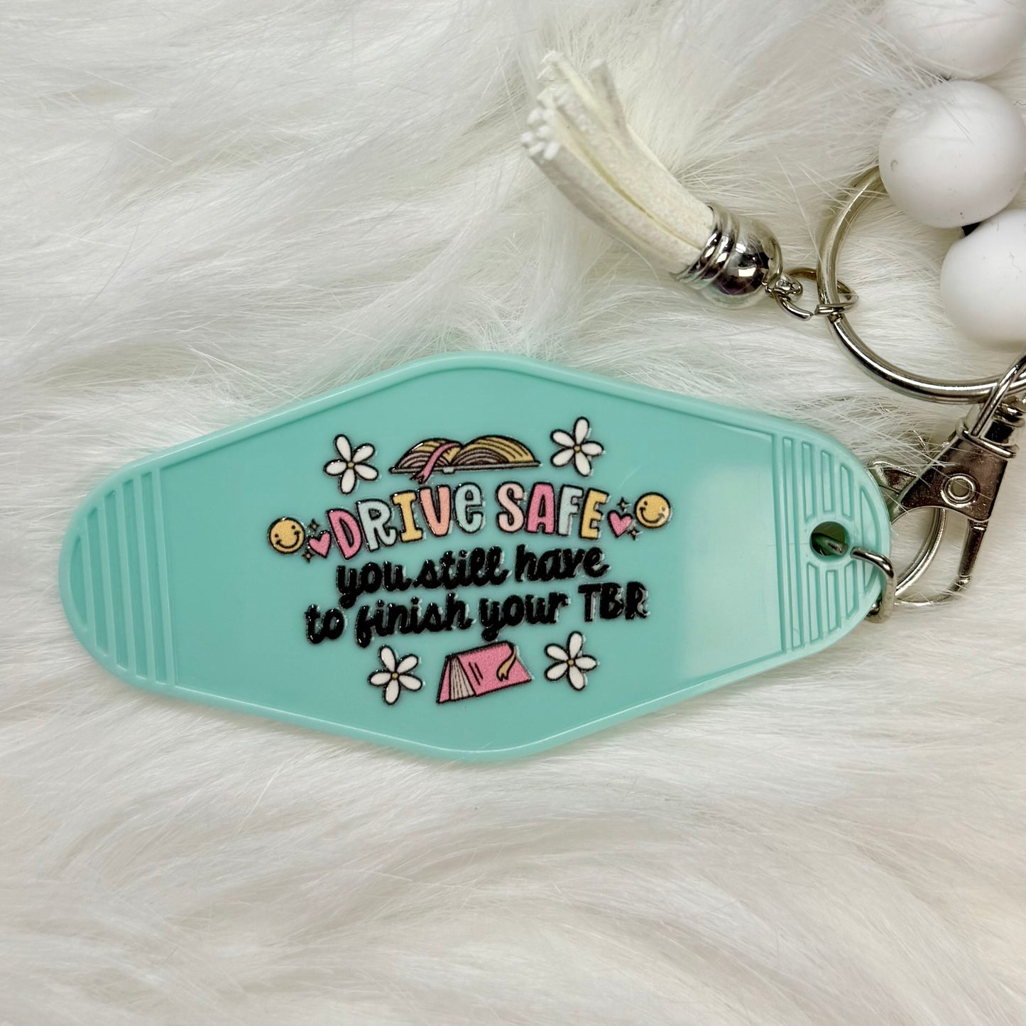 Drive Safe TBR Motel Keychain