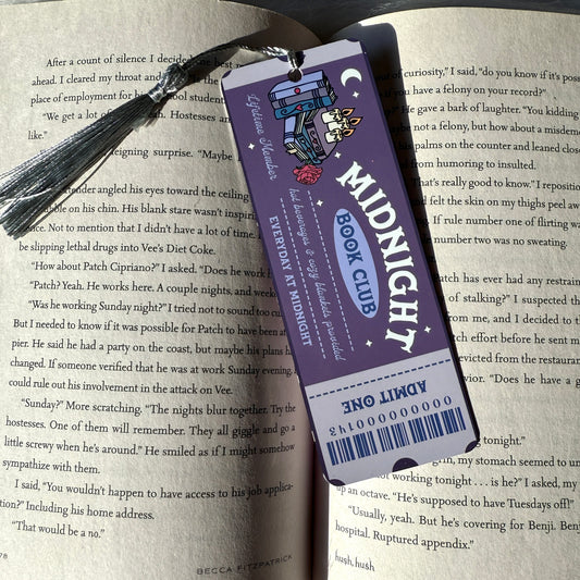 Midnight Book Club Metal Bookmark