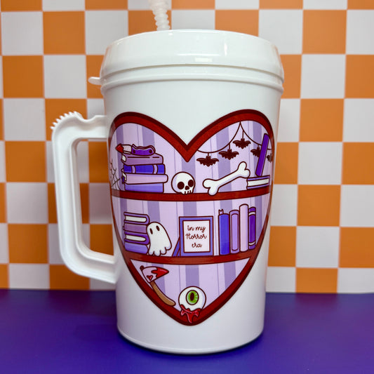 Horror Bookshelf 34oz Mega Mug