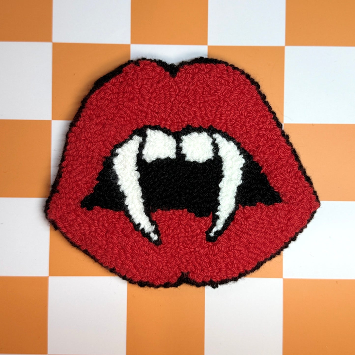 Vampire Fangs Mug Rug