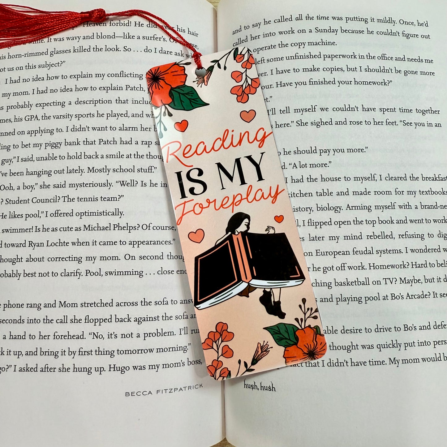 Reading is Foreplay Metal Bookmark