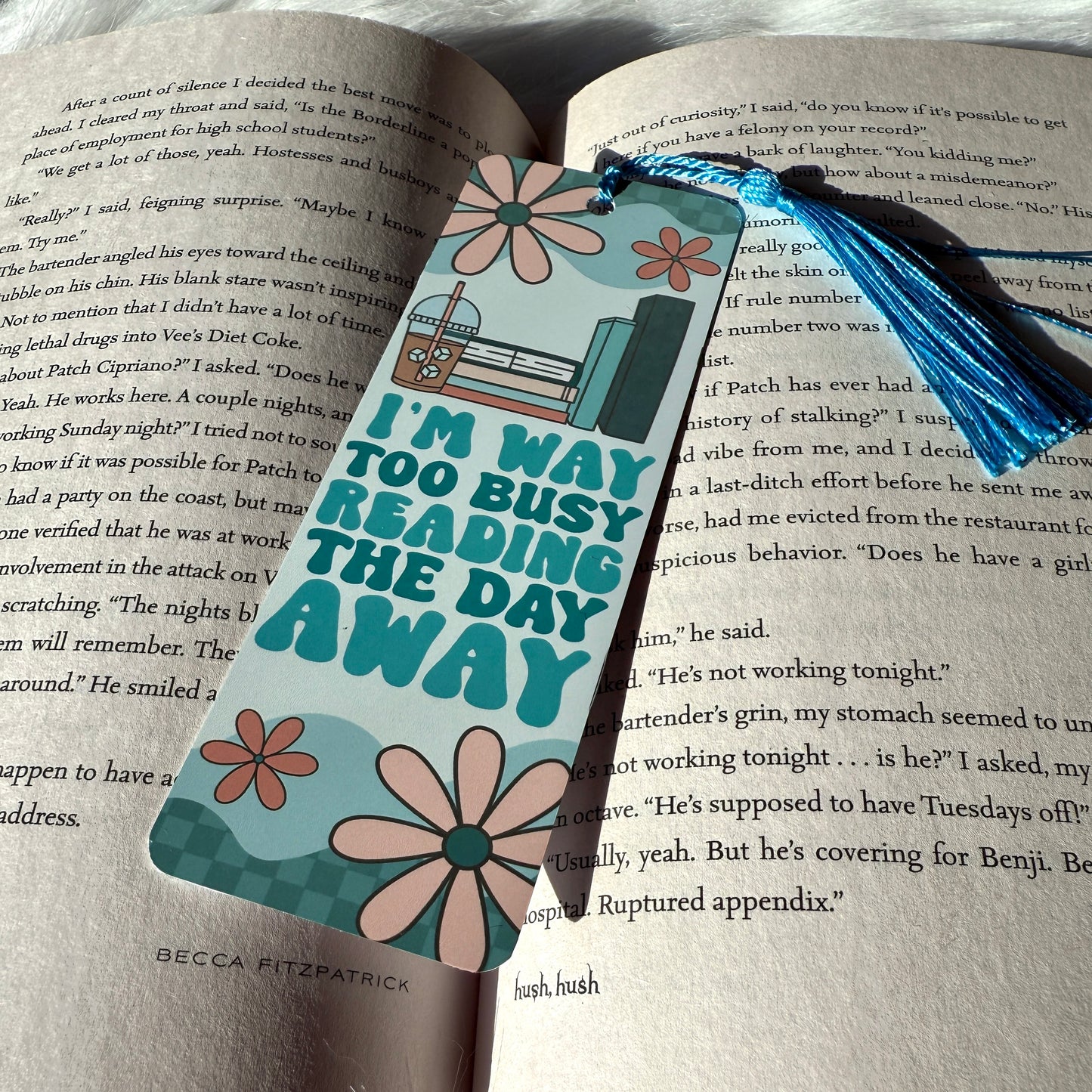 Busy Reading the Day Away Metal Bookmark