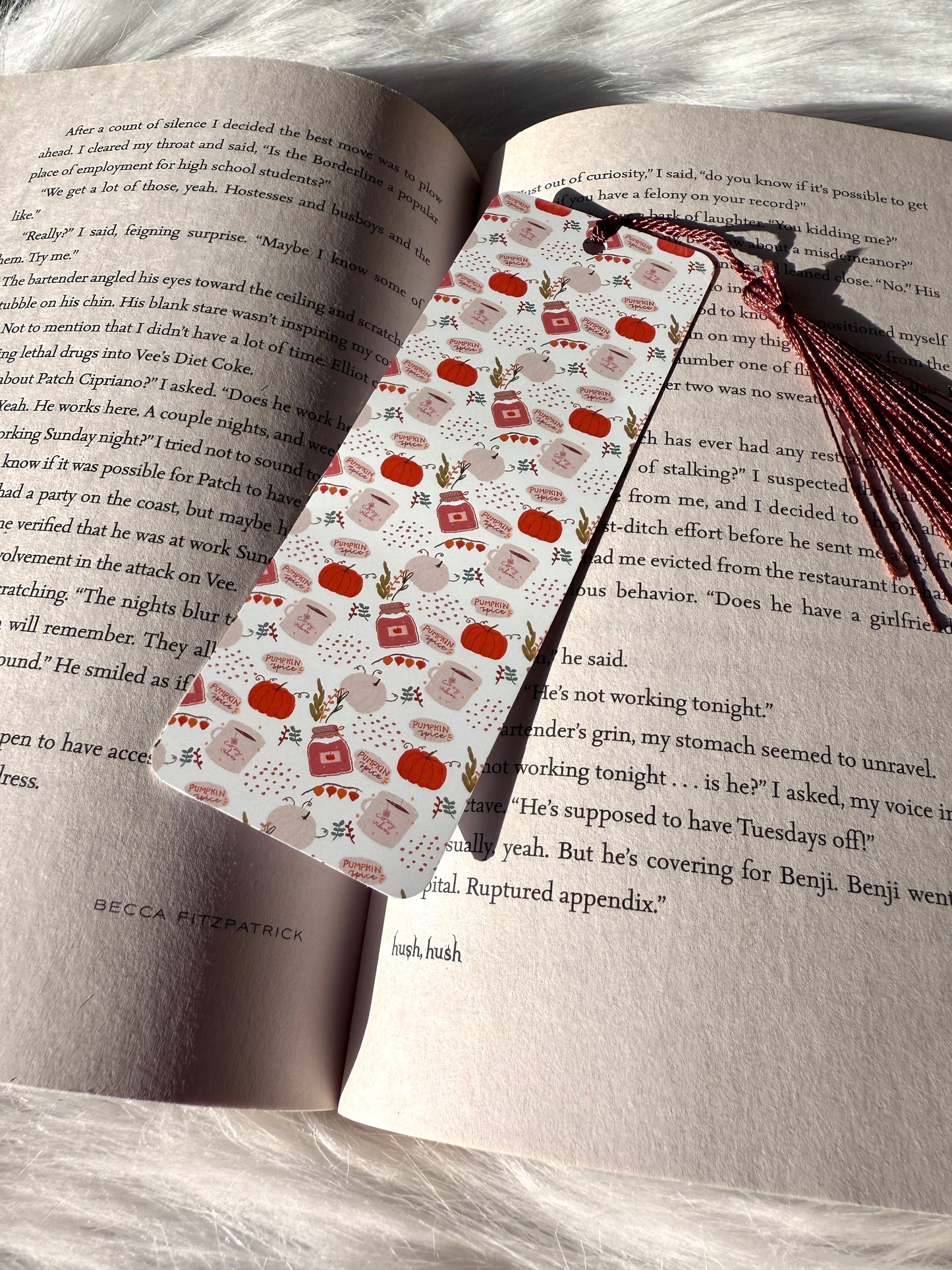 Pumpkin Spice Metal Bookmark