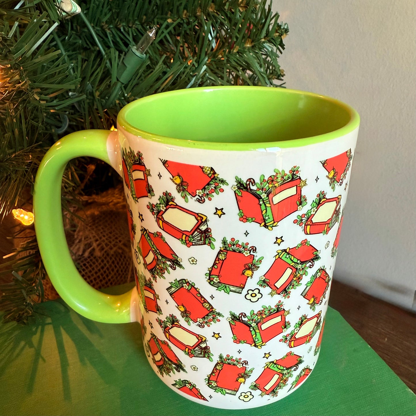 Christmas Books Ceramic Mug