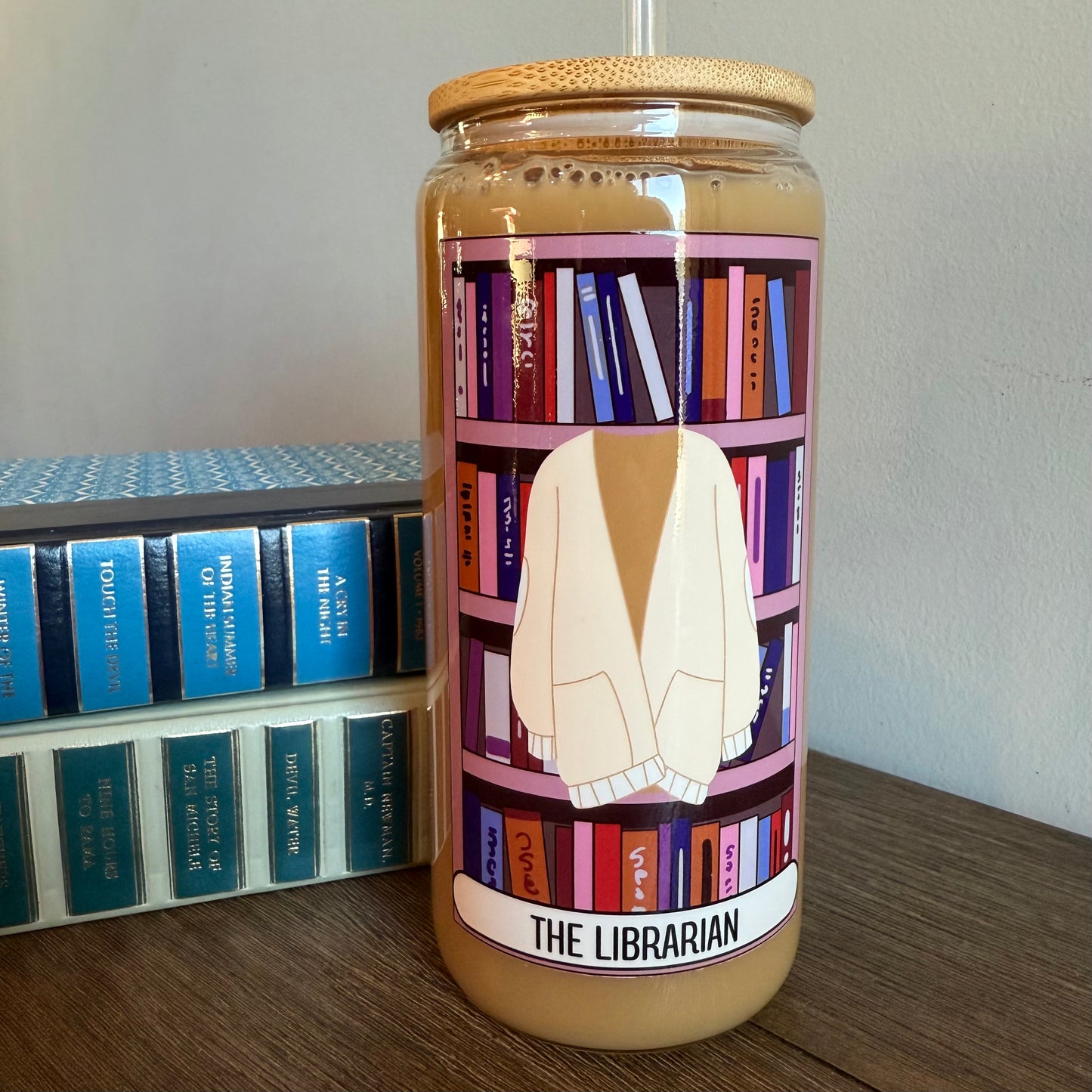 Librarian Tarot 20oz Can Glass