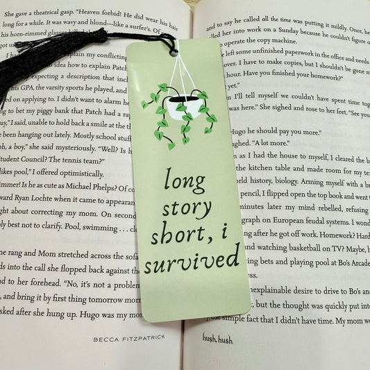 Long Story Short Metal Bookmark