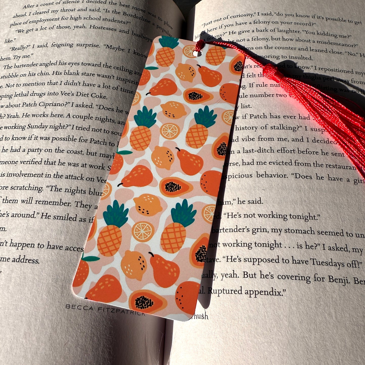 Citrus Fruit Metal Bookmark