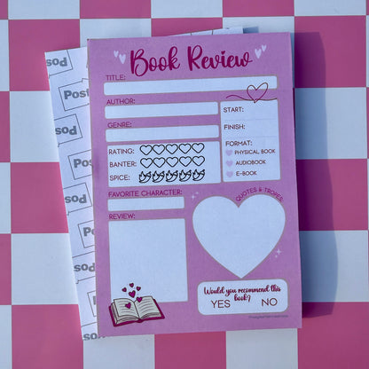Romance Book Review Post-It Note