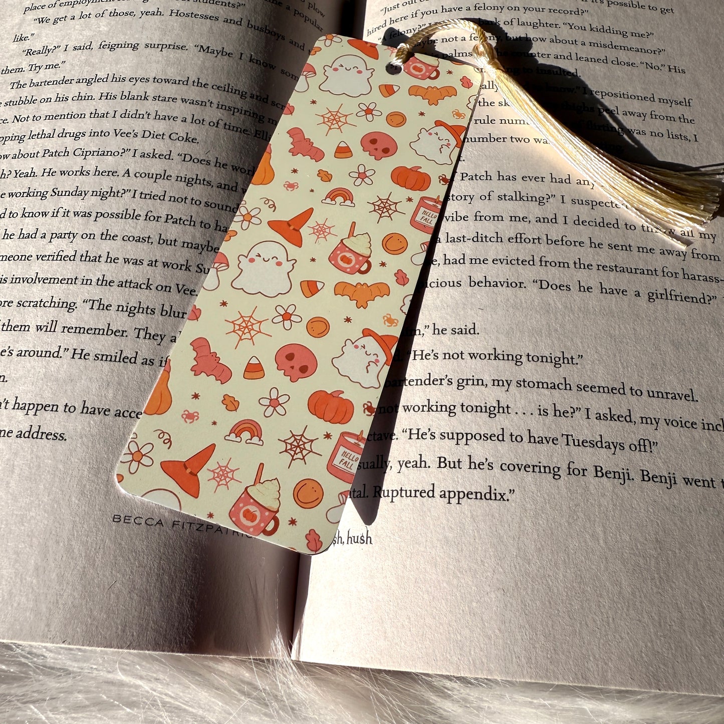 Cutie Falloween Metal Bookmark