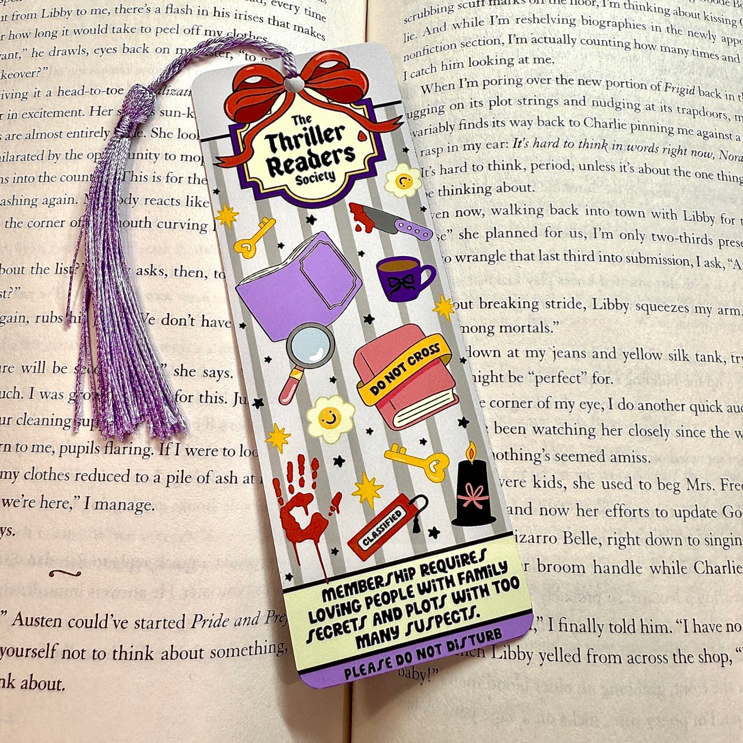 Thriller Readers Society Metal Bookmark