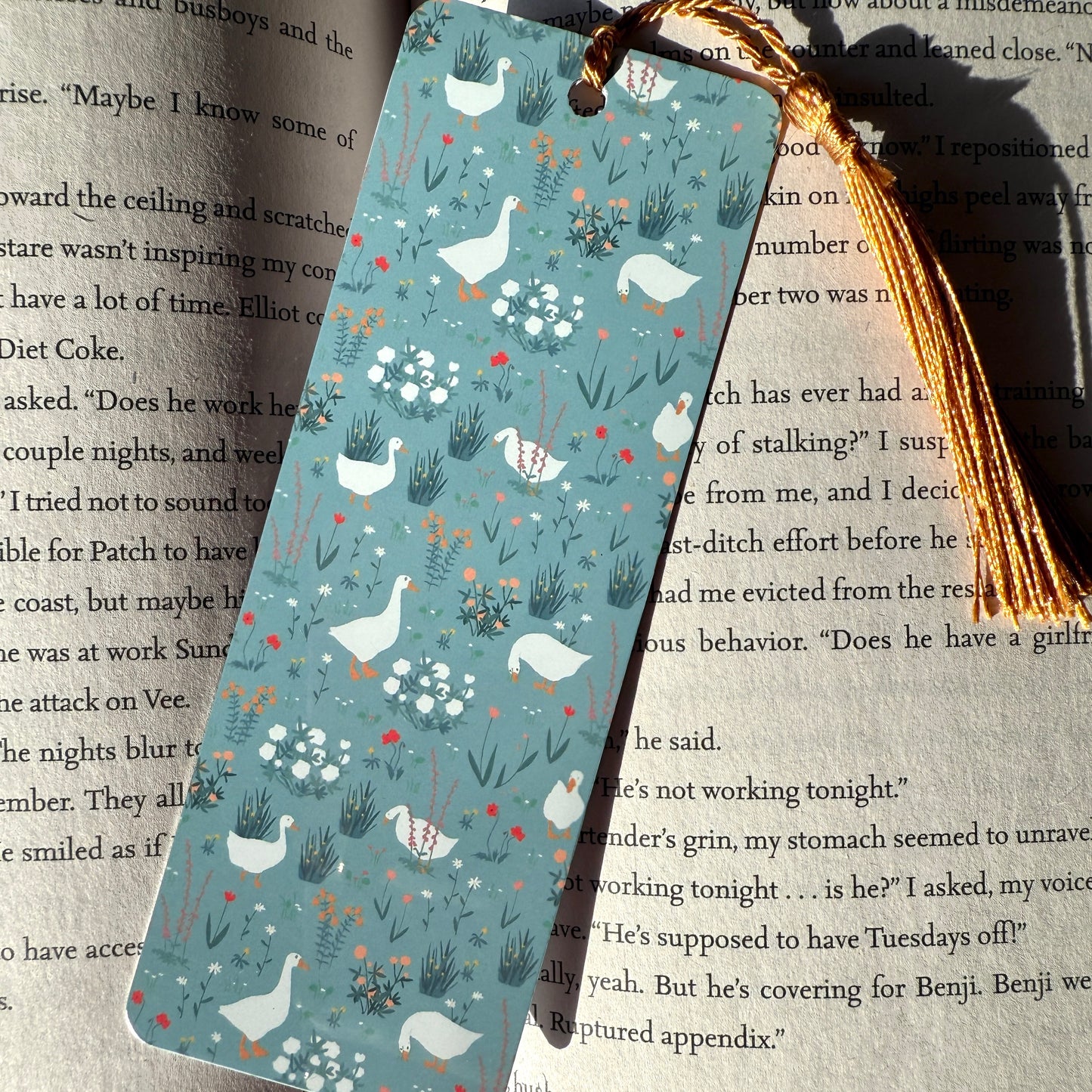 Cottage Goose Metal Bookmark