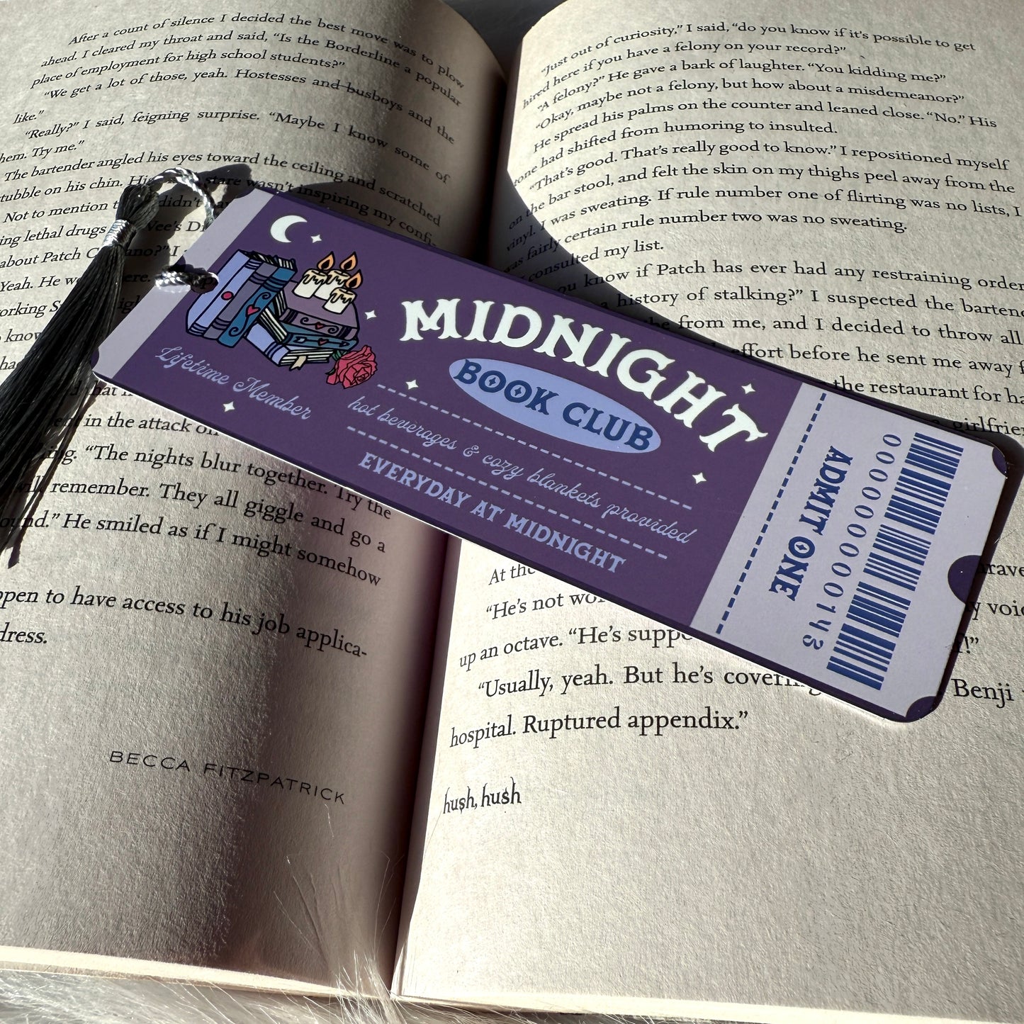 Midnight Book Club Metal Bookmark