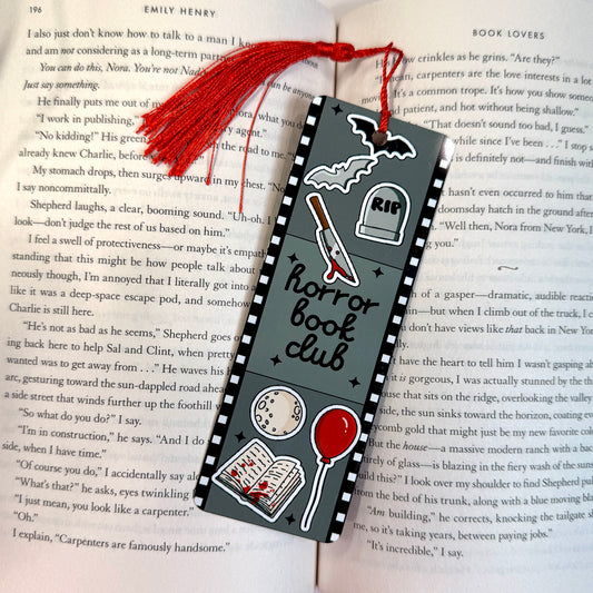 Horror Book Club Metal Bookmark