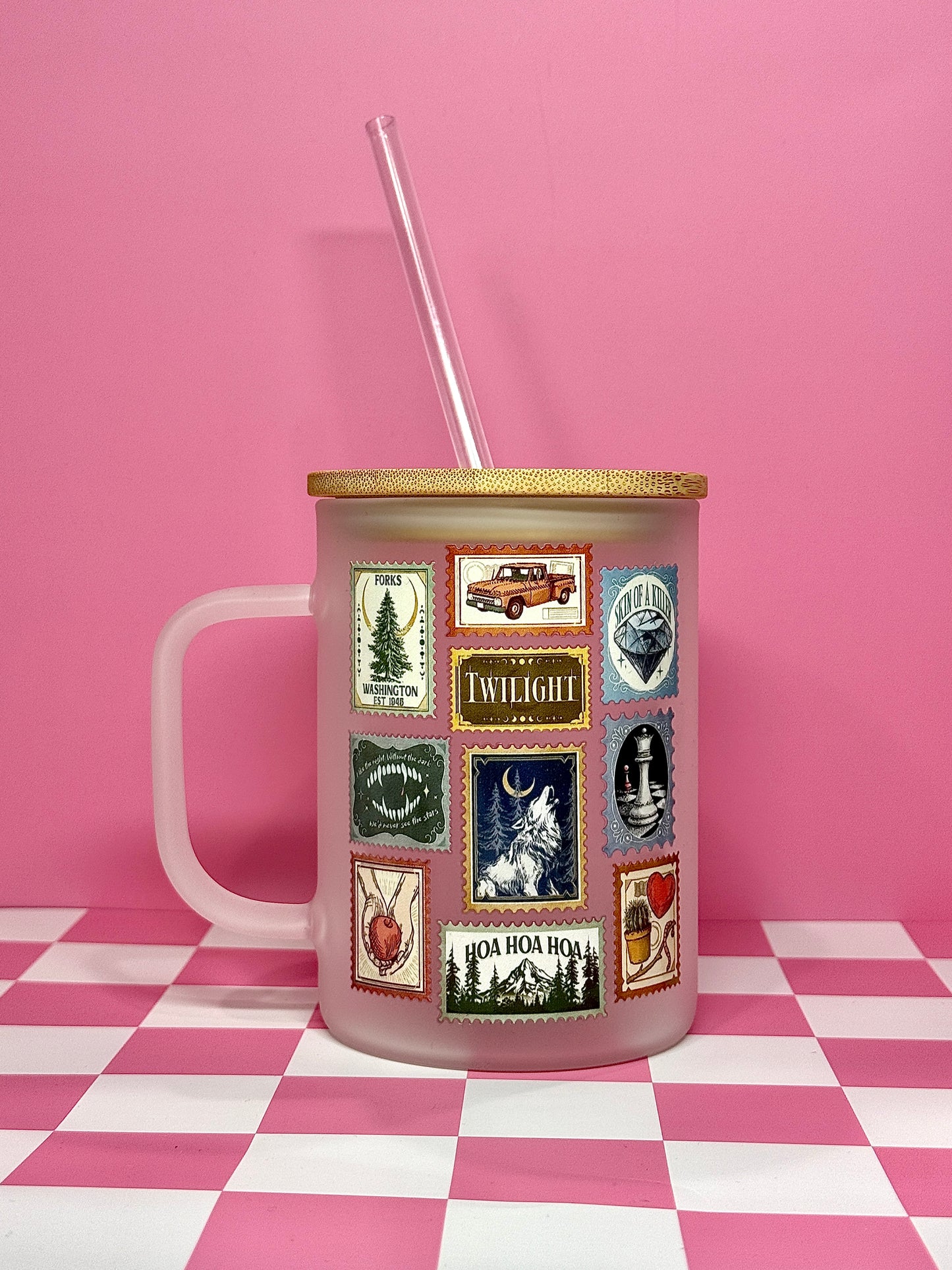Twilight Stamps Glass Mug