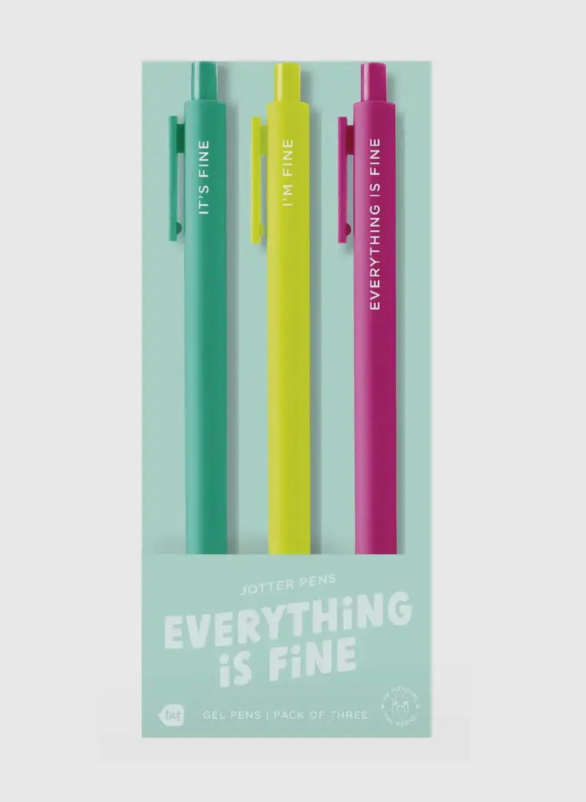 Everything is Fine Jotter Pen (3 Pack)