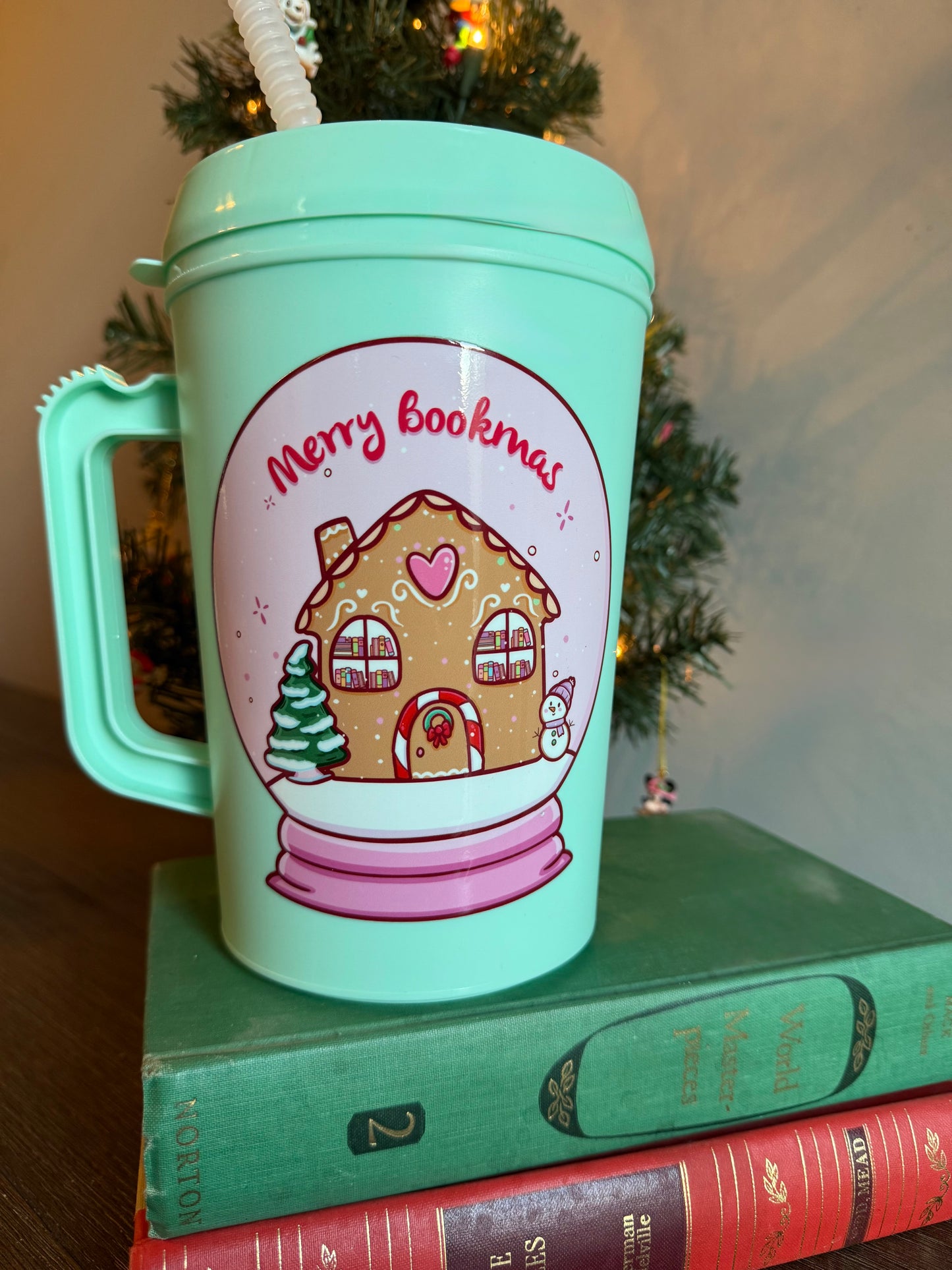 Merry Bookmas 34oz Mega Mug