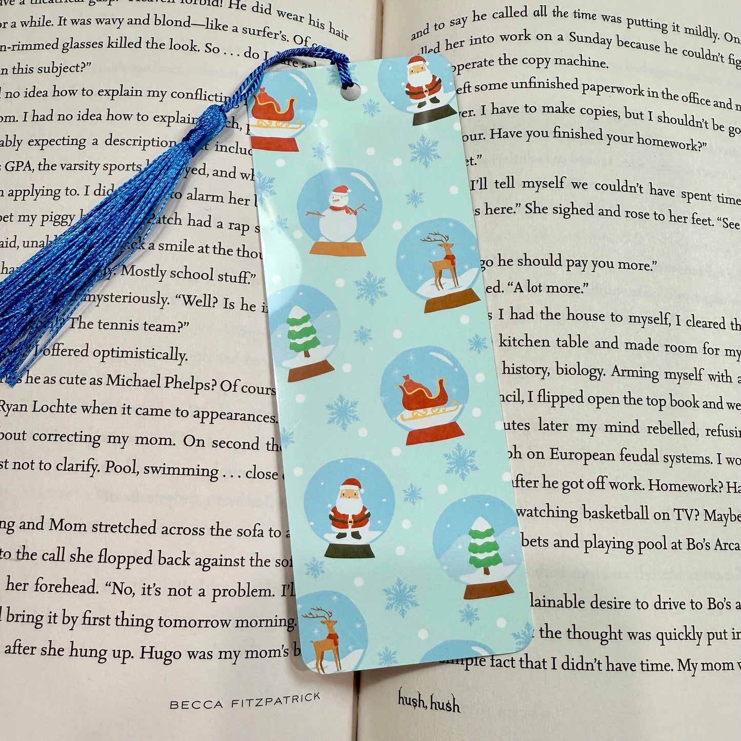 Snow Globe Metal Bookmark