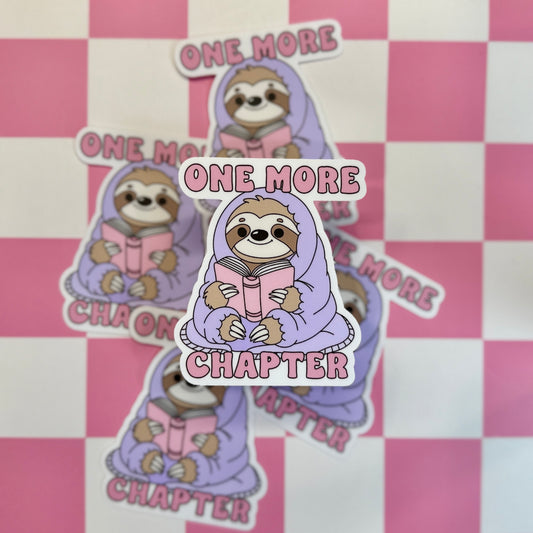 One More Chapter Sloth Sticker