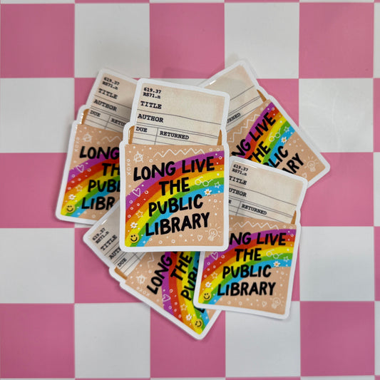 Long Live the Public Library Sticker