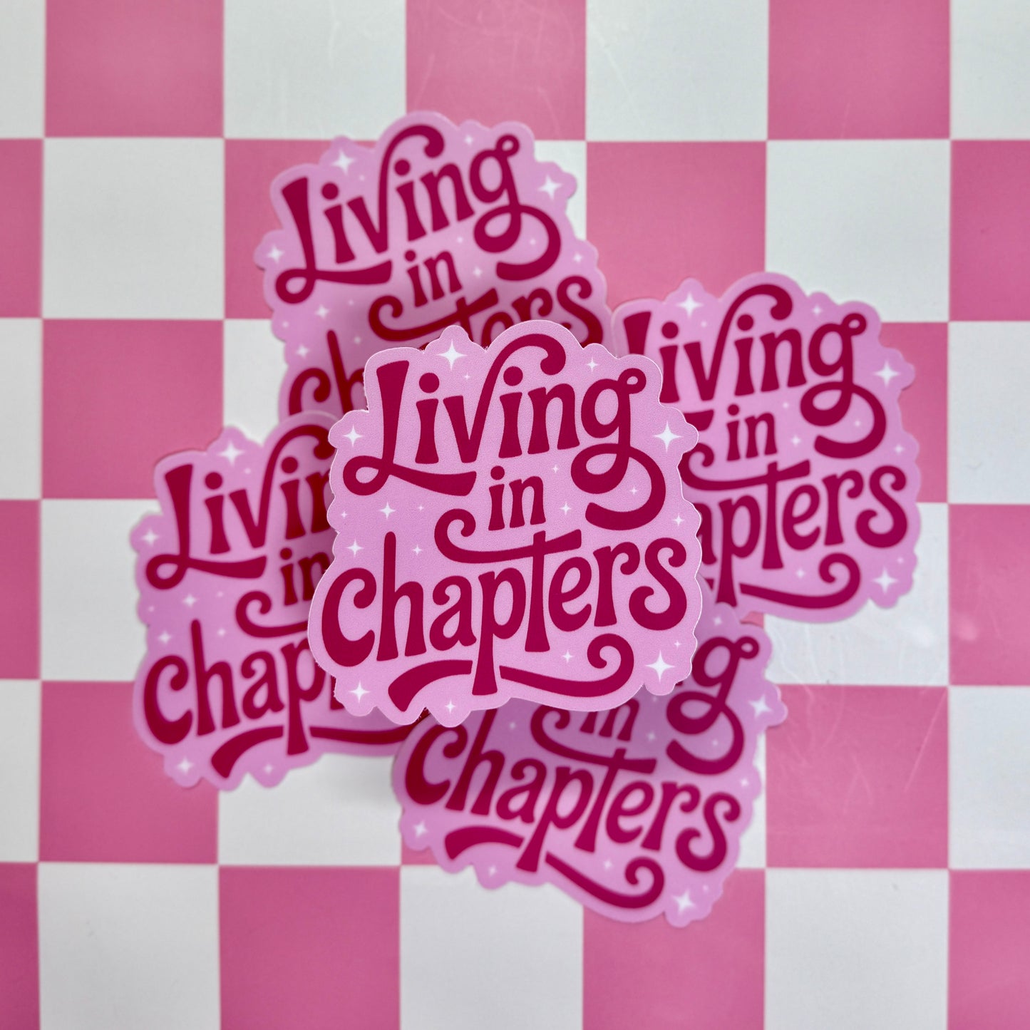 Living in Chapters Sticker