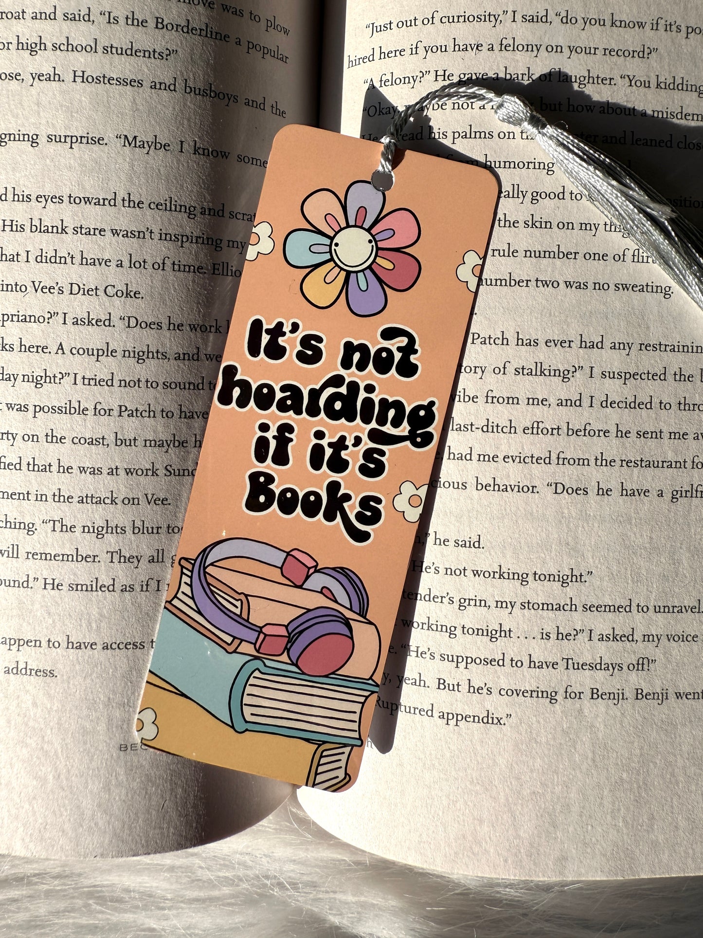 Not Hoarding Metal Bookmark