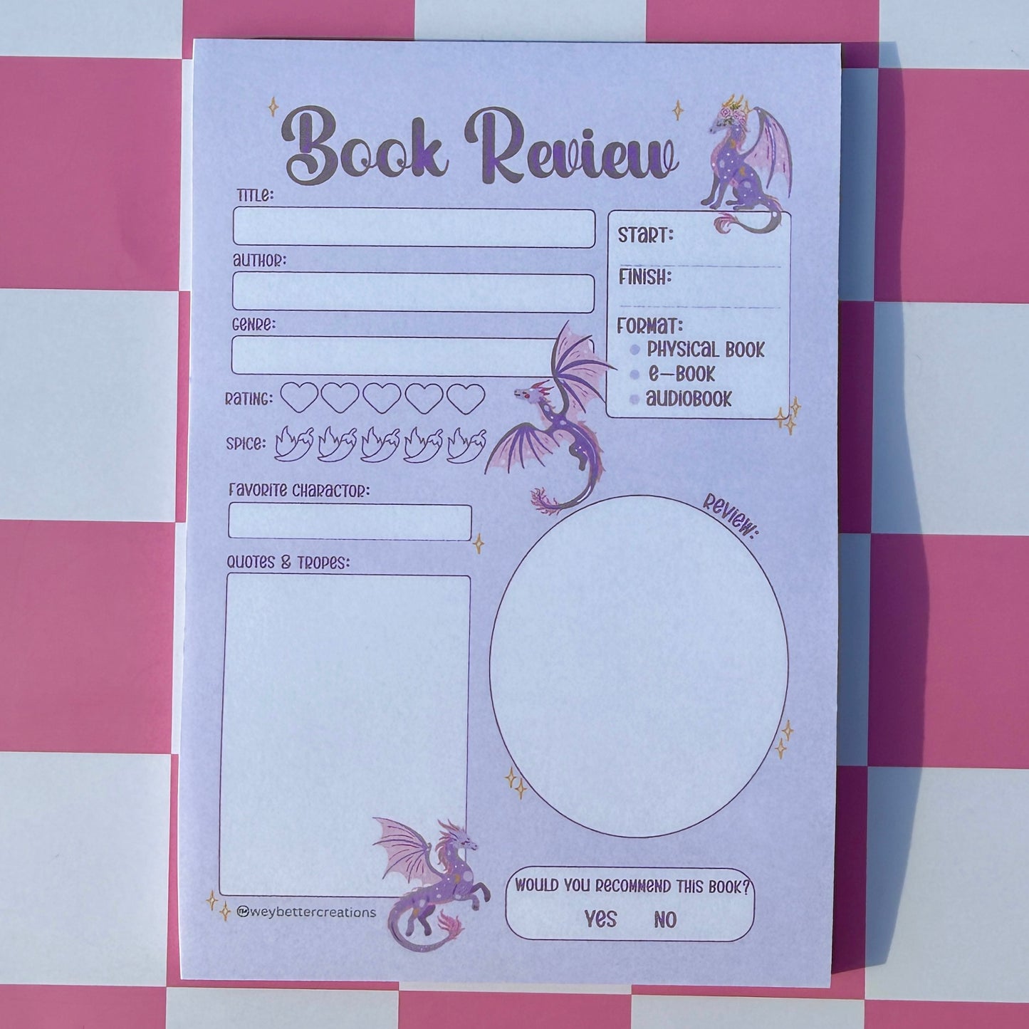 Dragon Book Review Post-It Note