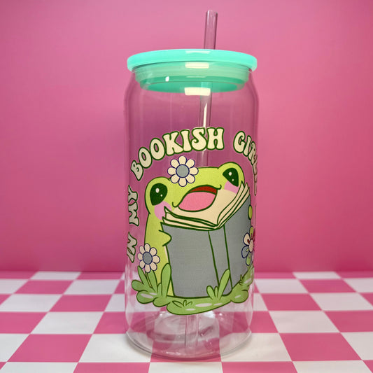 Bookish Girlie Plastic Can Glass